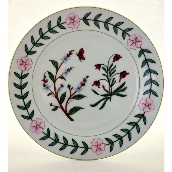 PLATES-SALAD/DESSERT/BUFFET-I GODINGER & CO.-Floral-Butterfly-Dragonfly-Set of 4 - Picture 9 of 13